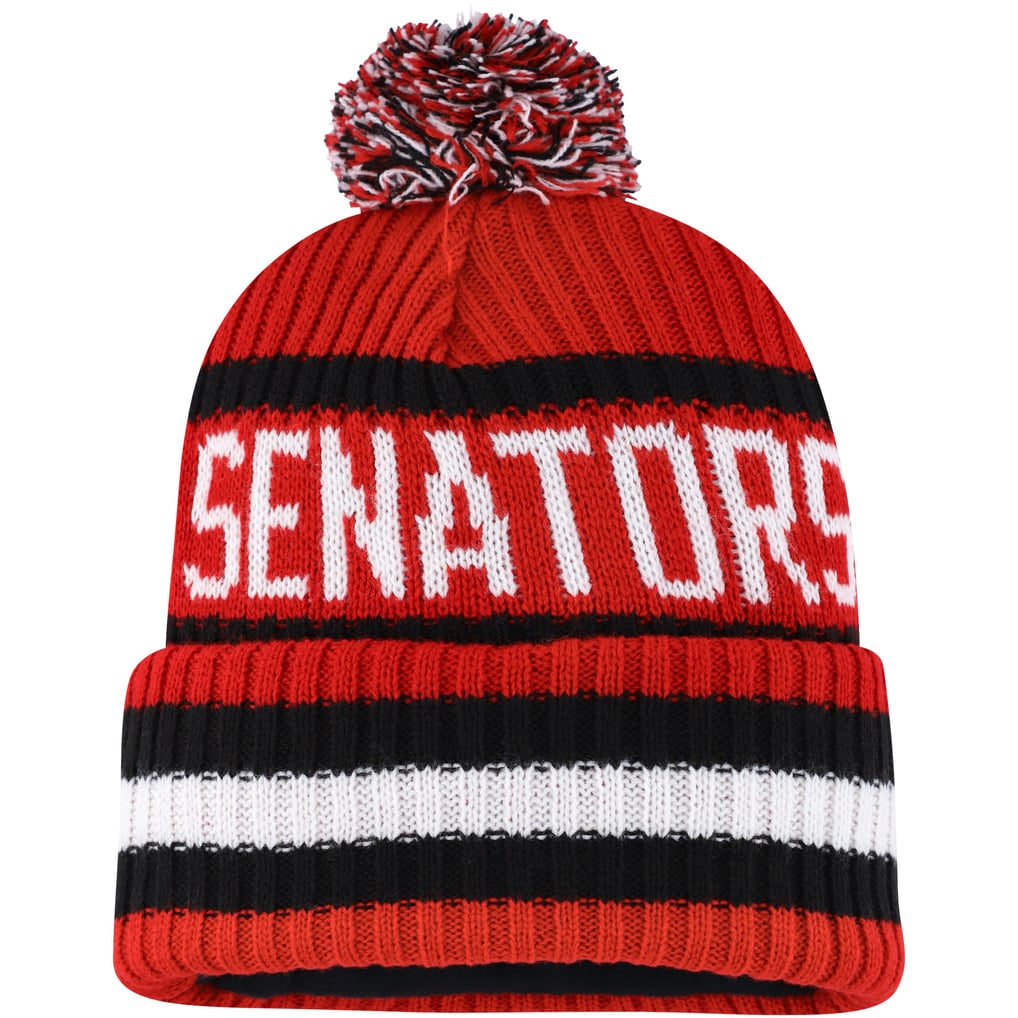 Ottawa Senators '47 Bering Cuffed Knit Hat with Pom - Red/Black