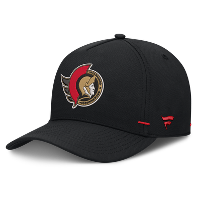 Ottawa Senators Fanatics Authentic Pro Rink Bar Tacks A-Frame Adjustable Hat - Black