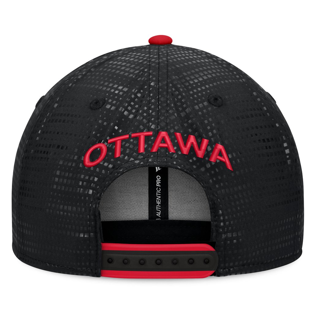 Ottawa Senators Fanatics Authentic Pro Rink Square Visor Snapback Hat - Black