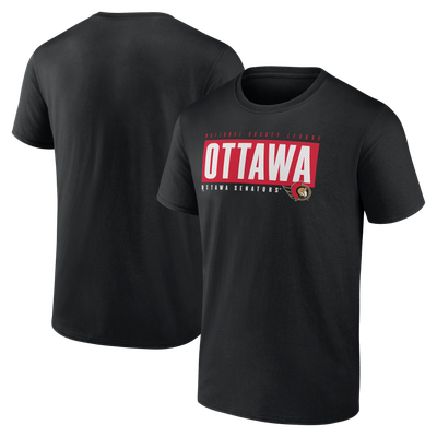 Ottawa Senators Fanatics Blocked Out T-Shirt - Black