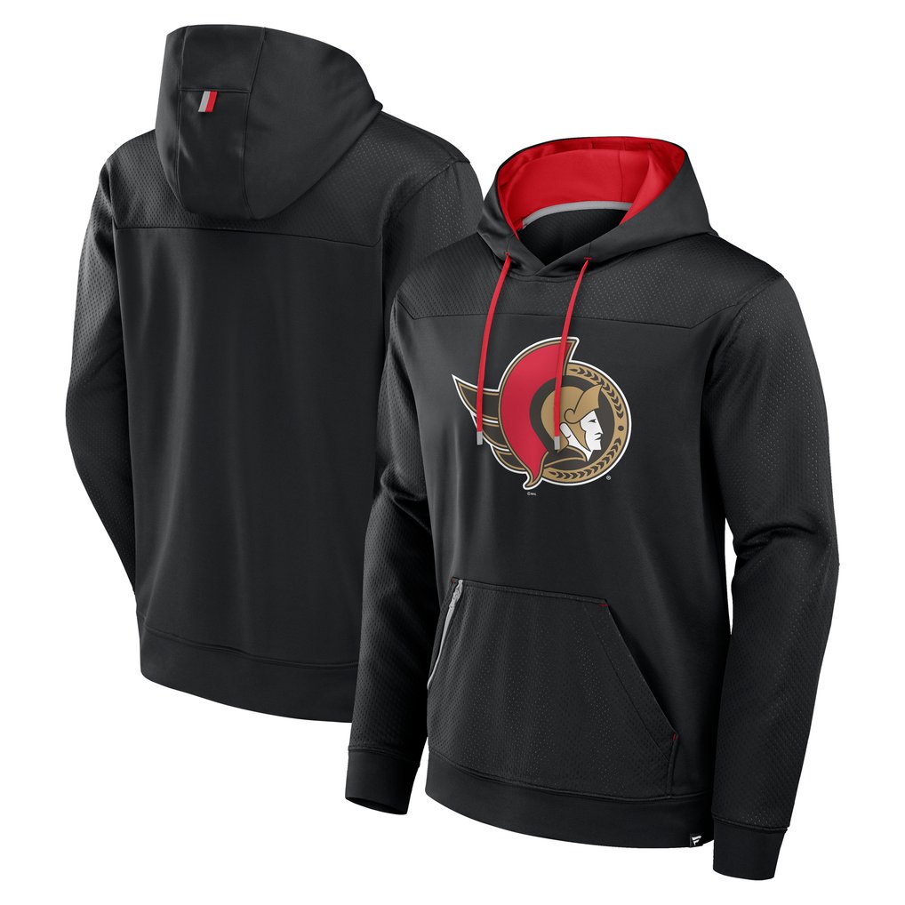 Ottawa Senators Fanatics Defender Pullover Hoodie - Black