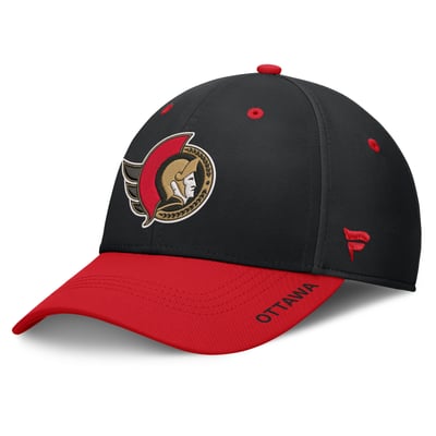 Ottawa Senators Fanatics Authentic Pro Rink Stretch Hat - Black/Red