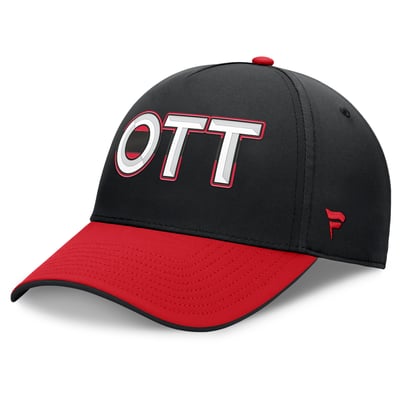 Ottawa Senators Fanatics Authentic Pro Rink Team Code Flex Hat - Black/Red
