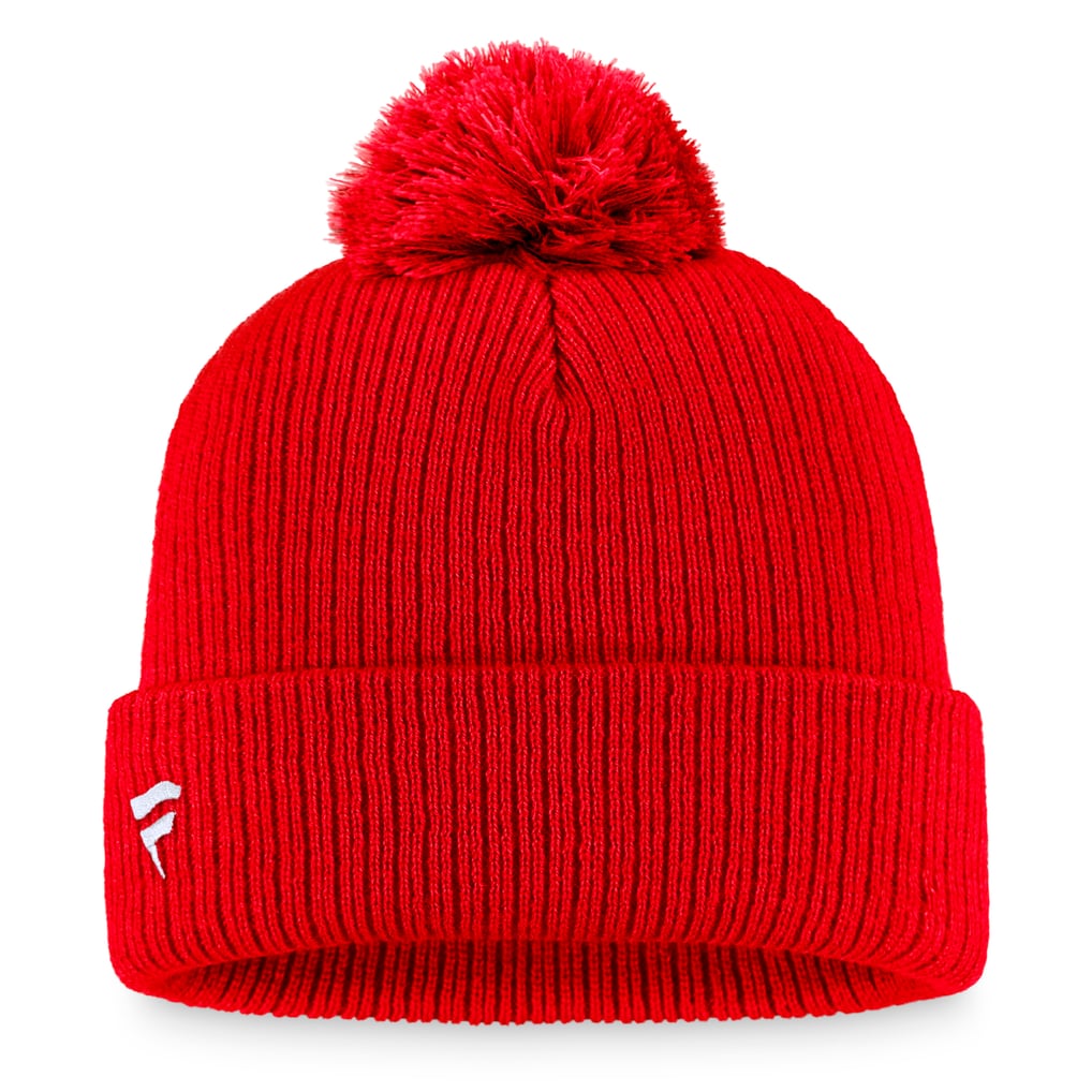 Ottawa Senators Fanatics Core Primary Logo Cuffed Knit Hat with Pom - Red
