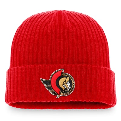 Ottawa Senators Fanatics Core Primary Logo Cuffed Knit Hat - Red