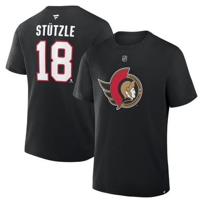 Tim Stutzle Ottawa Senators Fanatics Authentic Stack Name & Number T-Shirt - Black