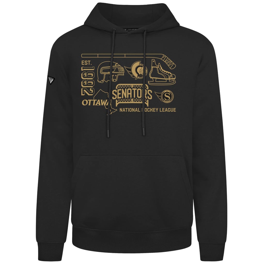  Ottawa Senators Levelwear Podium Campaign Pullover Hoodie - Black