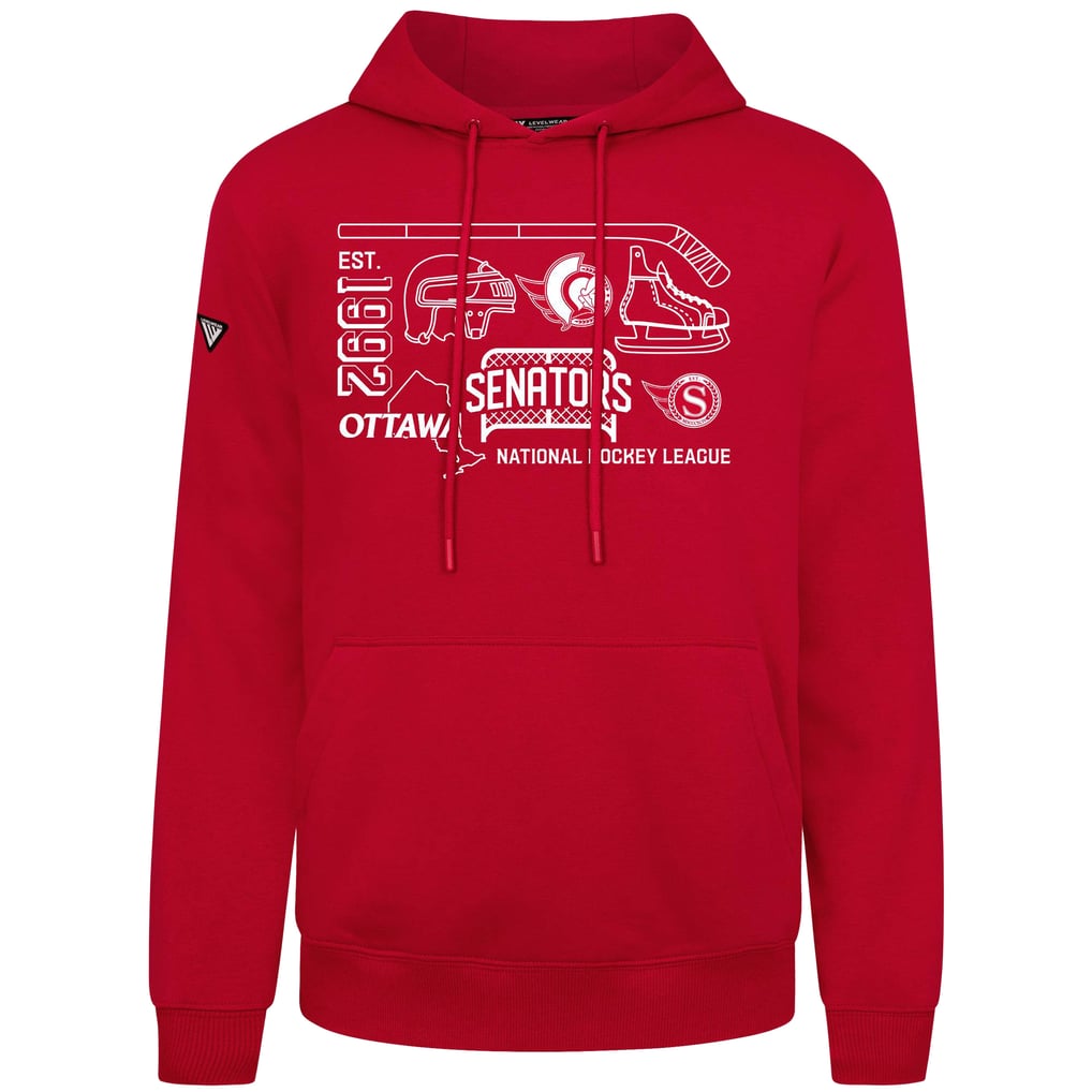  Ottawa Senators Levelwear Podium Campaign Pullover Hoodie - Red