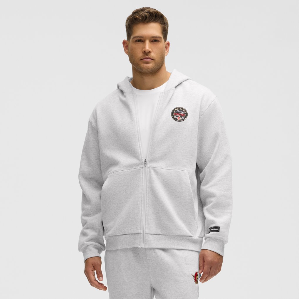 Ottawa Senators lululemon Steady State Full-Zip Hoodie - Heathered Core Ultra Light Grey
