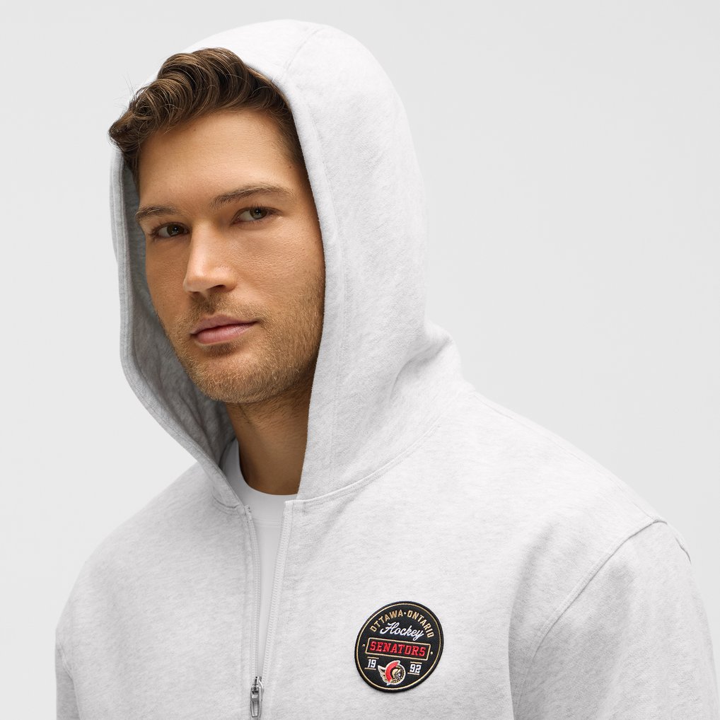 Ottawa Senators lululemon Steady State Full-Zip Hoodie - Heathered Core Ultra Light Grey