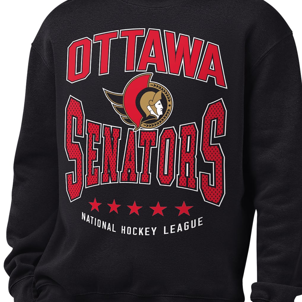 Ottawa Senators Starter Center Squeeze Tri-Blend Fleece Sweatshirt - Black