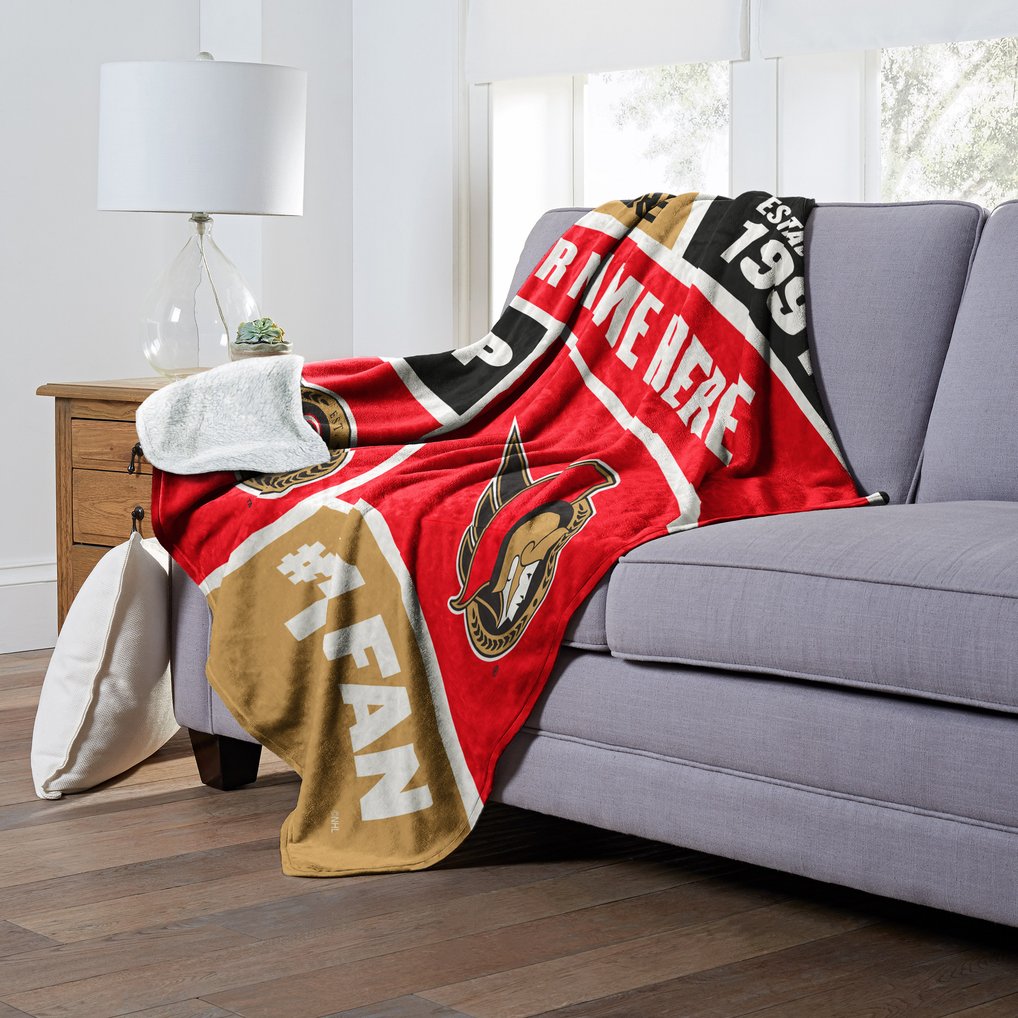 Ottawa Senators The Northwest Group 50'' x 60'' Personalized Silk Touch Sherpa Throw Blanket
