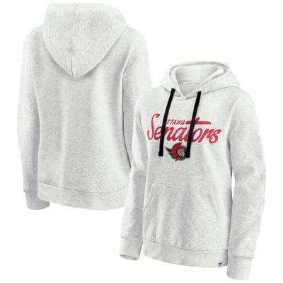  Ottawa Senators Fanatics Women's True Classics Quilted Pullover Hoodie - Oatmeal