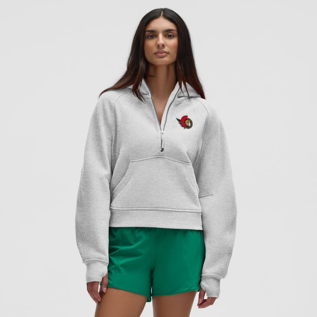 Ottawa Senators lululemon Women's Scuba Oversized Half-Zip Hoodie - Heathered Core Ultra Light Grey
