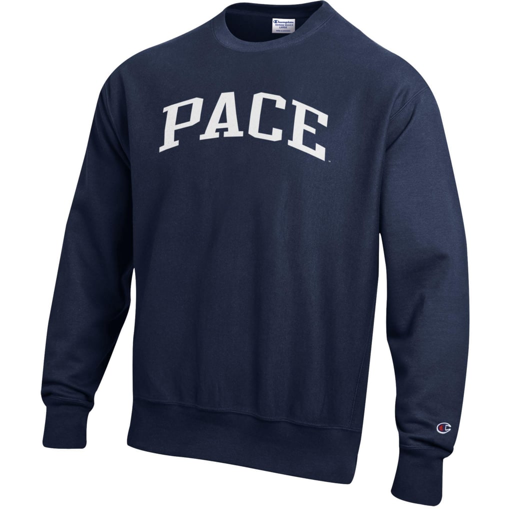 Pace University Setters Champion Reverse Weave Fleece Crewneck Sweatshirt - Navy