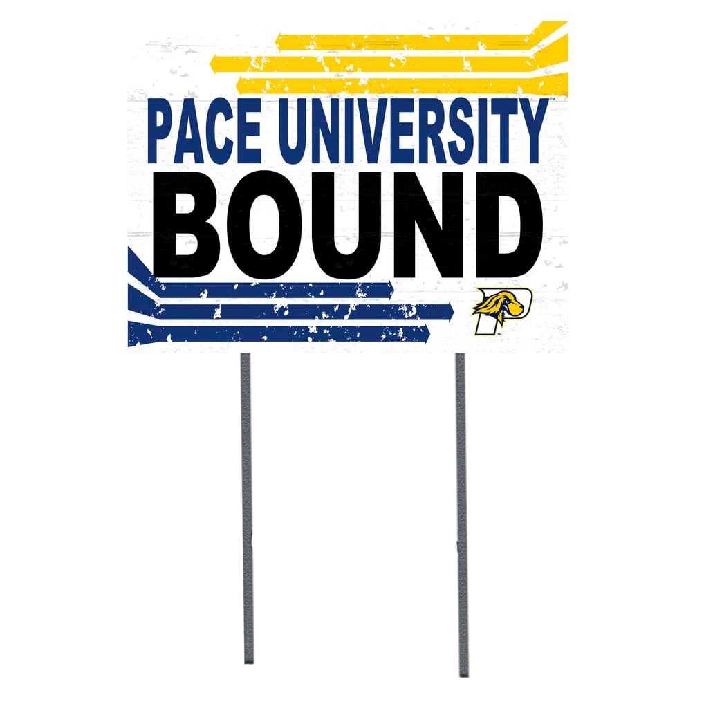 Pace University Setters 18" x 24" Bound Yard Sign - White