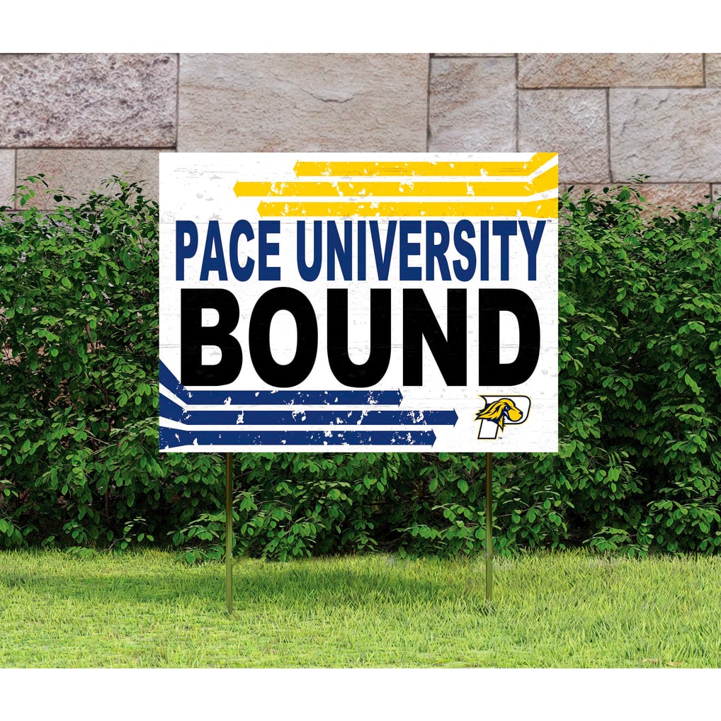 Pace University Setters 18" x 24" Bound Yard Sign - White