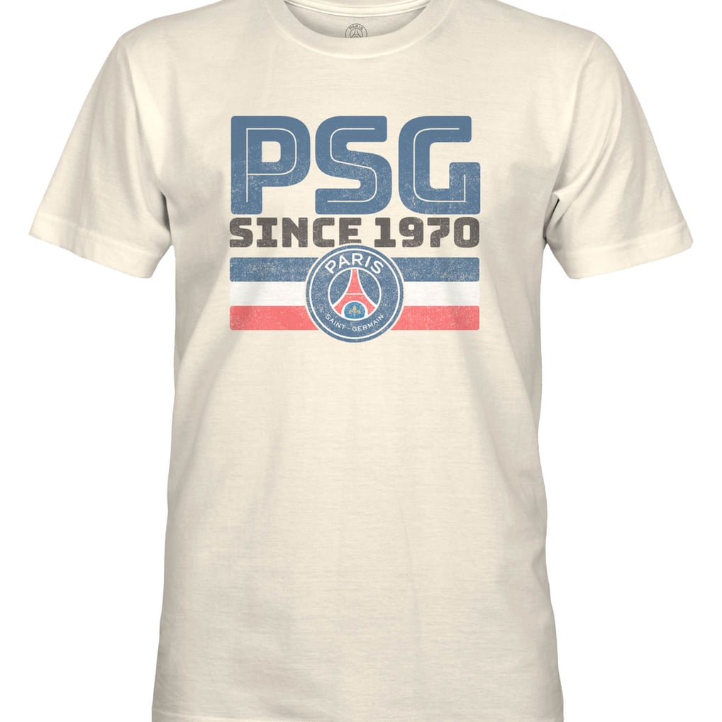Paris Saint-Germain 1863FC Retro Stripes T-Shirt - Tan
