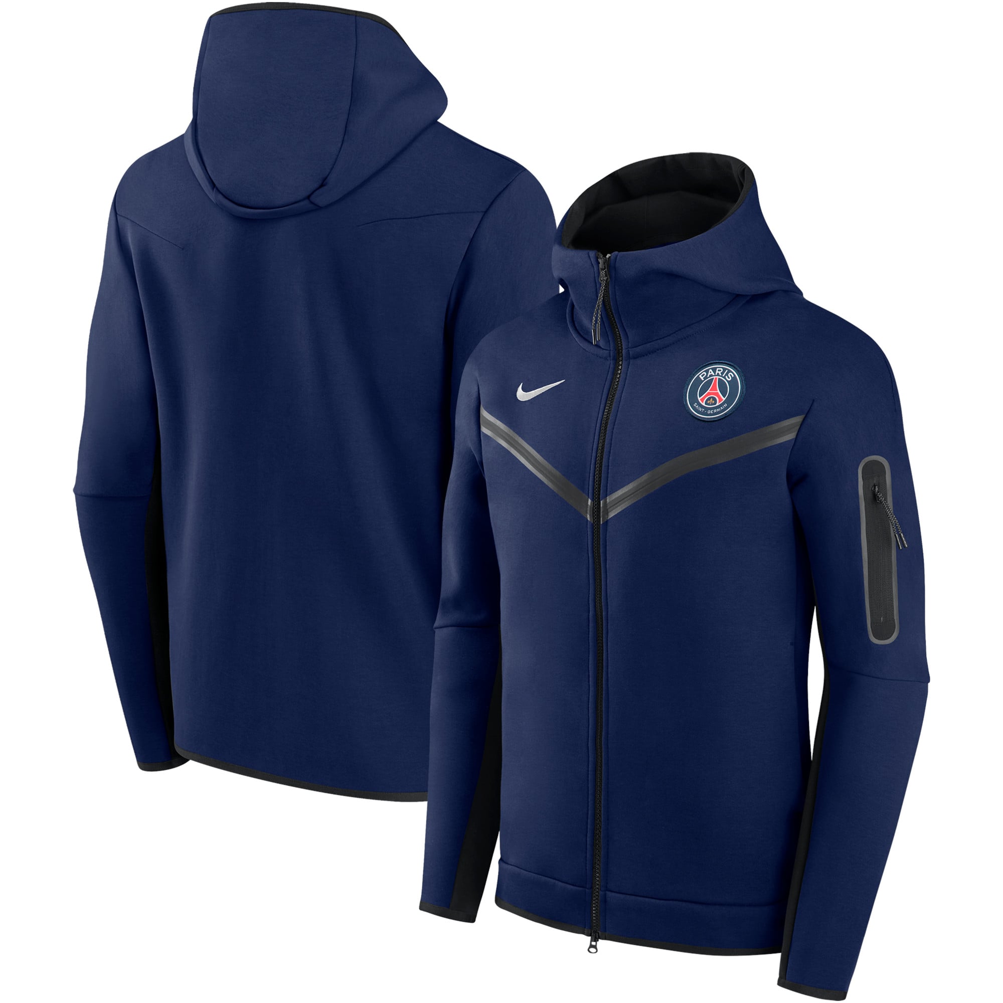 Paris Saint-Germain Nike Tech Fleece Full-Zip Hoodie - Navy