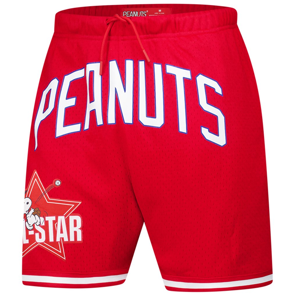  Peanuts Freeze Max  Snoopy Good Grief Mesh Shorts - Red
