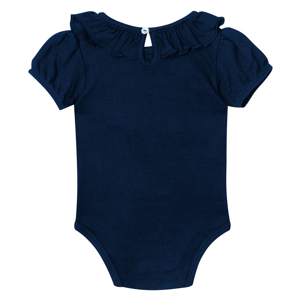  Penn State Nittany Lions Outerstuff Infant Two-Pack Playtime Ruffle Bodysuit Set - Navy/Gray