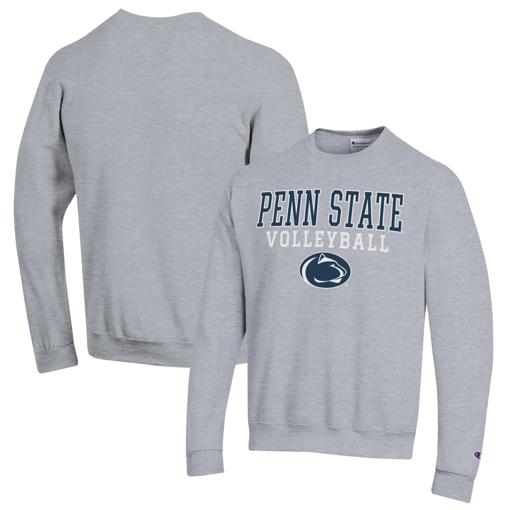 Penn State Nittany Lions Champion Stack Logo Volleyball Powerblend Pullover Sweatshirt - Heather Gray