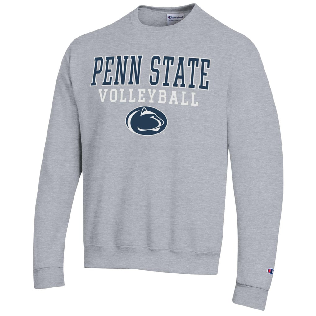 Penn State Nittany Lions Champion Stack Logo Volleyball Powerblend Pullover Sweatshirt - Heather Gray
