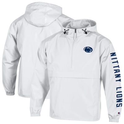  Penn State Nittany Lions Champion Cloud Packable Half-Zip Hooded Jacket - White