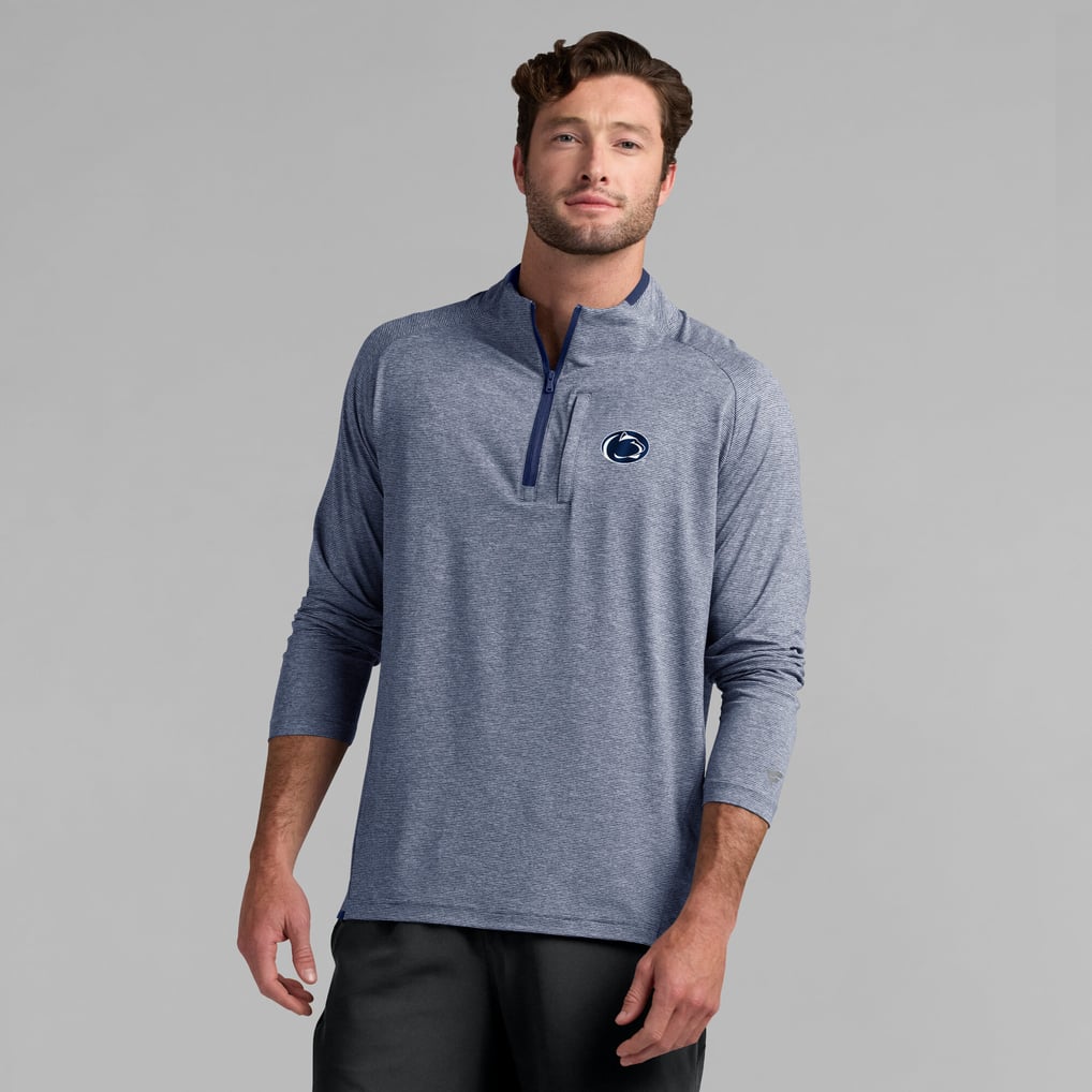 Penn State Nittany Lions Fanatics Mock Neck Half-Zip Pullover Jacket  - Navy