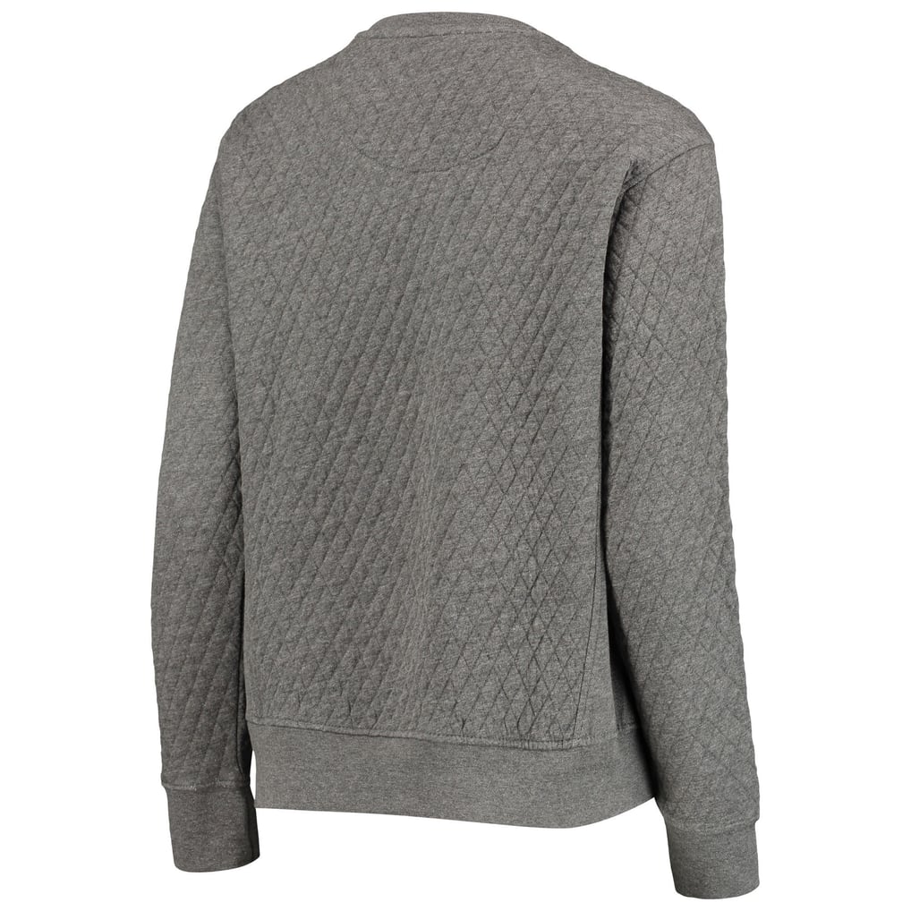 Penn State Nittany Lions Pressbox Women's Moose Quilted Pullover Sweatshirt - Heather Charcoal