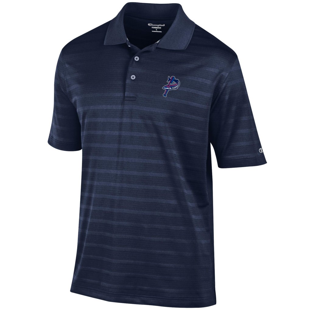 Pensacola Blue Wahoos Champion Textured Solid Polo - Navy