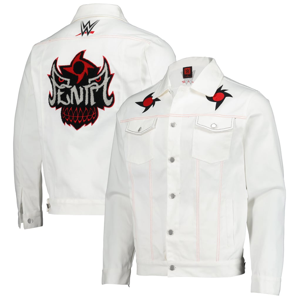 Penta Full-Button Denim Jacket - White