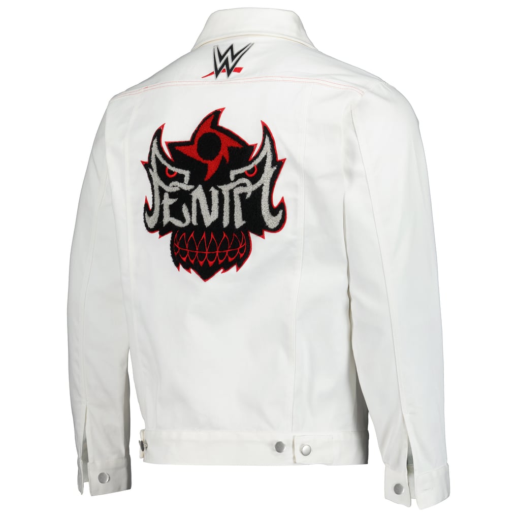 Penta Full-Button Denim Jacket - White