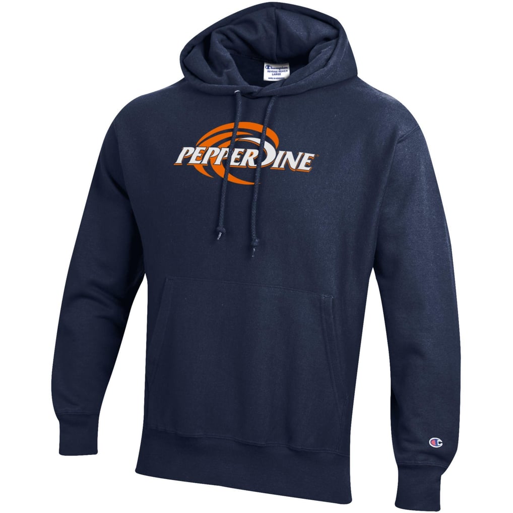 Pepperdine Waves Champion Reverse Weave Pullover Hoodie - Navy
