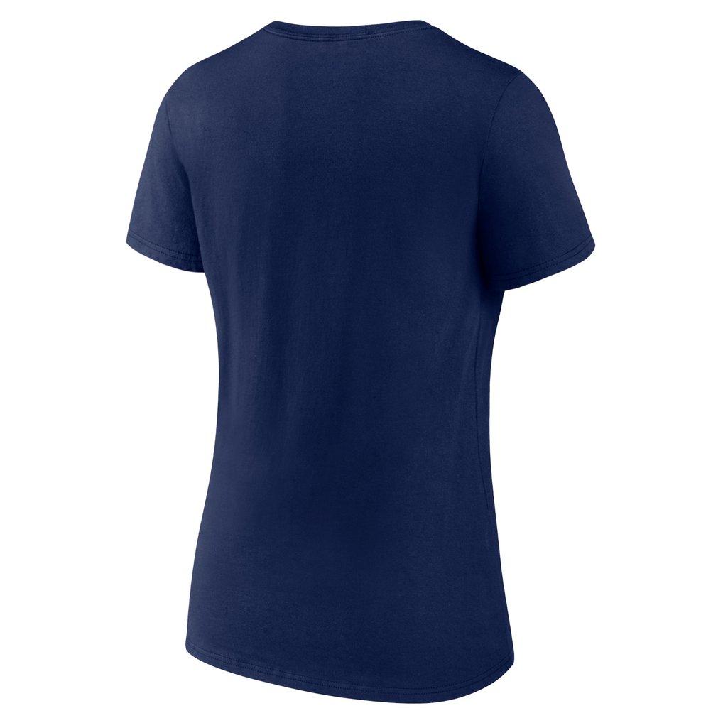 Pepperdine Waves Women's Basic Arch V-Neck T-Shirt - Navy