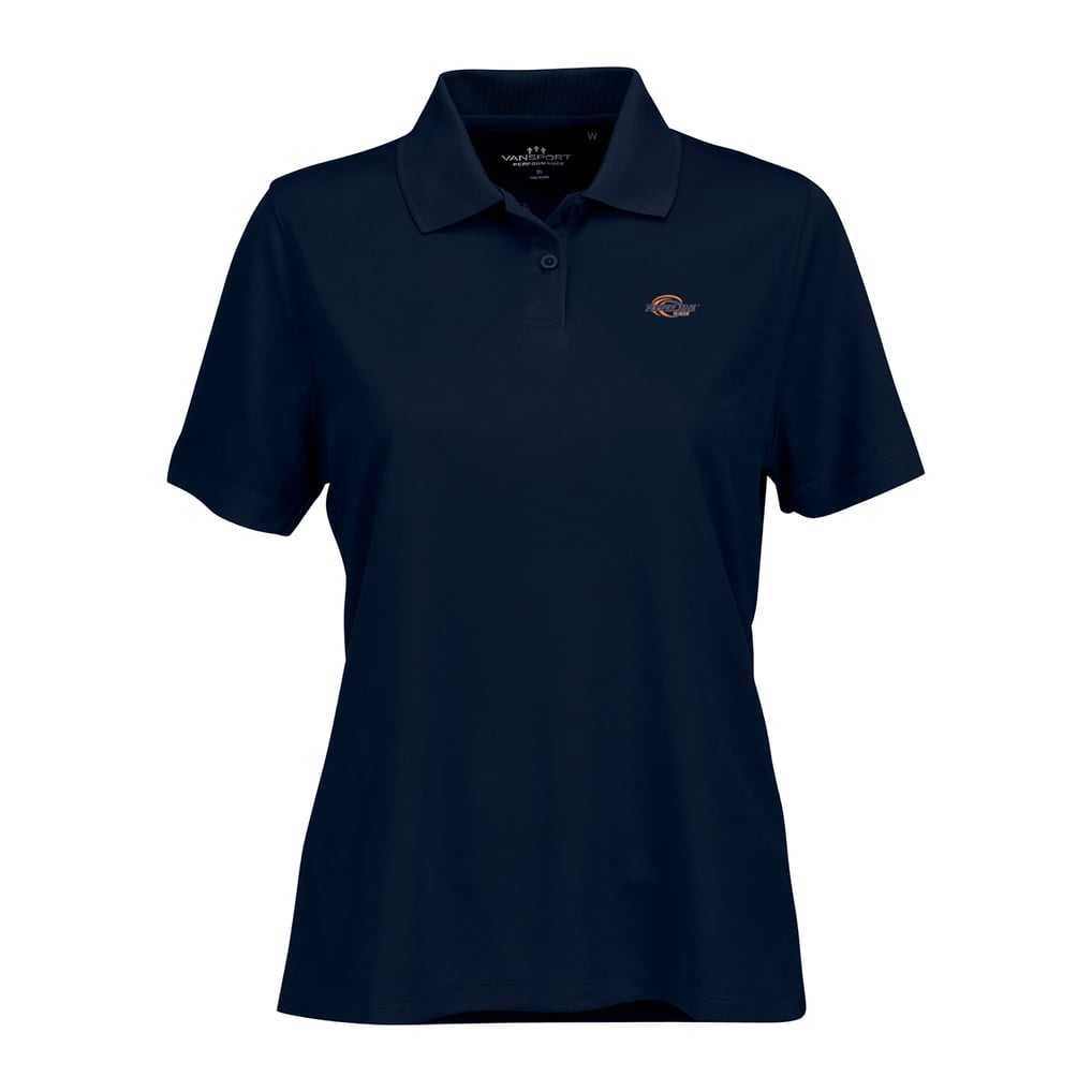Pepperdine Waves Women's Vansport Omega Plus Size Tech Polo - Navy