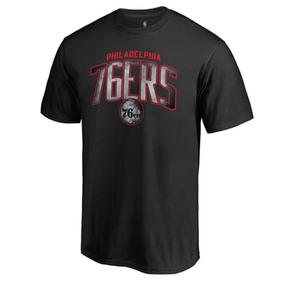 Philadelphia 76ers Arch Smoke T-Shirt - Black
