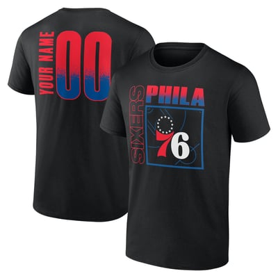 Philadelphia 76ers  Home Court Pop Personalized Name & Number T-Shirt - Black