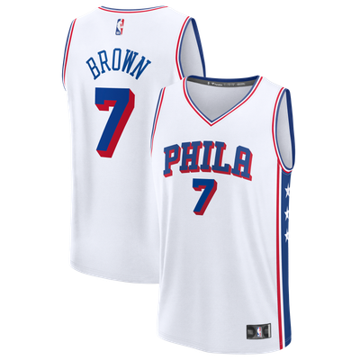 Jaylen Brown Philadelphia 76ers Fanatics Fast Break Jersey - Association Edition - White