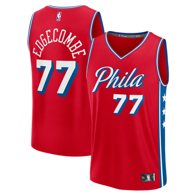 VJ Edgecombe Philadelphia 76ers Fanatics Fast Break Replica Player Jersey - Statement Edition - Red