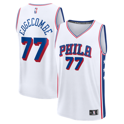 VJ Edgecombe Philadelphia 76ers Fanatics Fast Break Replica Player Jersey - Association Edition - White