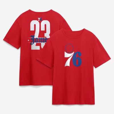LeBron James Philadelphia 76ers Namesake T-Shirt - Red