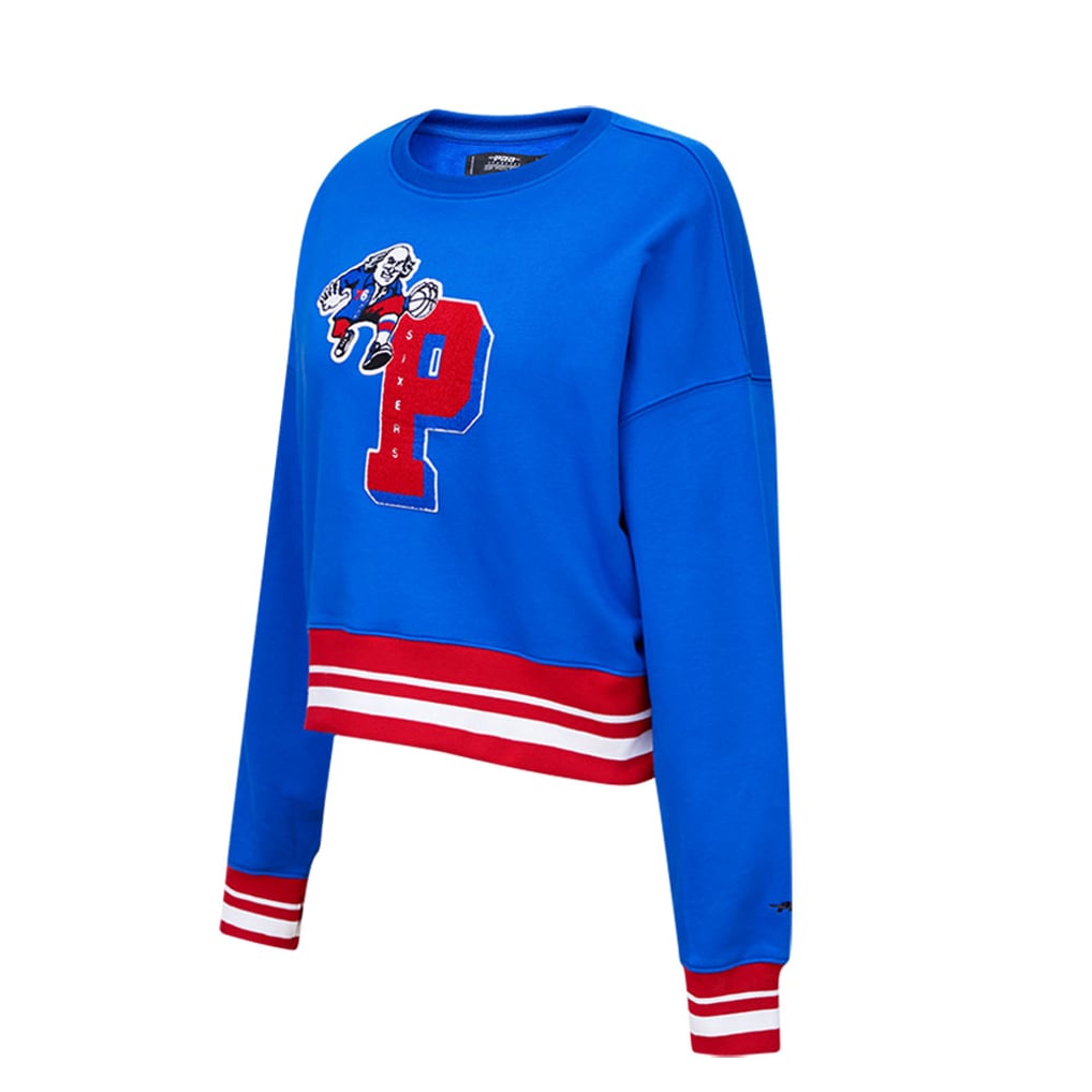 Philadelphia 76ers Pro Standard Women's Mash Up Pullover Sweatshirt - Royal