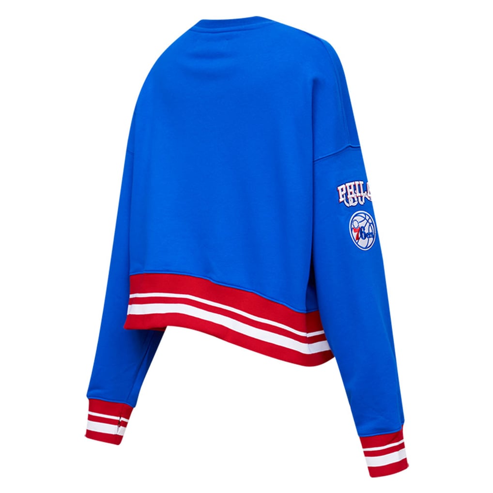 Philadelphia 76ers Pro Standard Women's Mash Up Pullover Sweatshirt - Royal