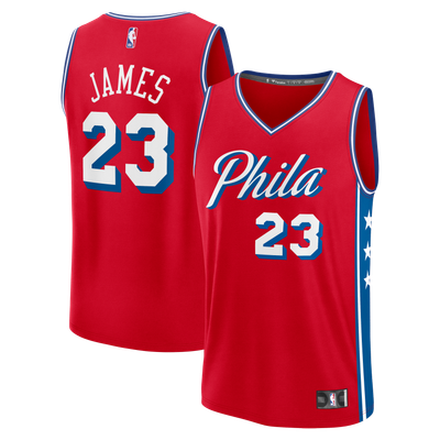 LeBron James Philadelphia 76ers Fanatics Youth Fast Break Replica Jersey - Red - Statement Edition