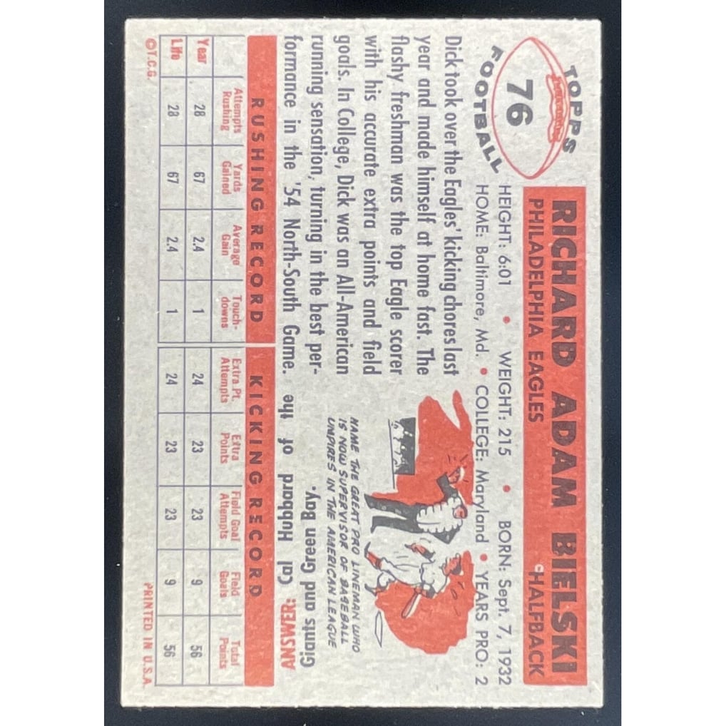 1956 Topps #76 Dick Bielski