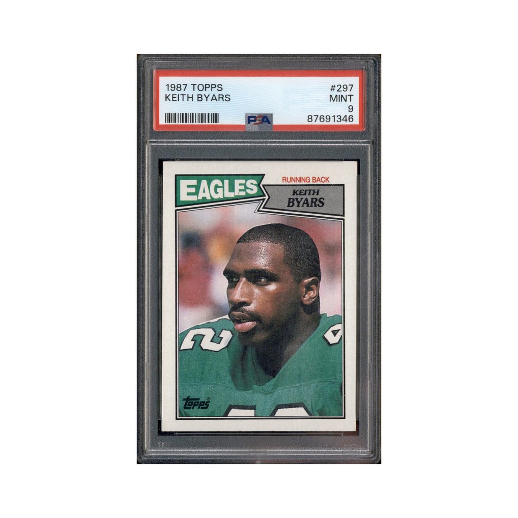 1987 Topps #297 Keith Byars PSA 9