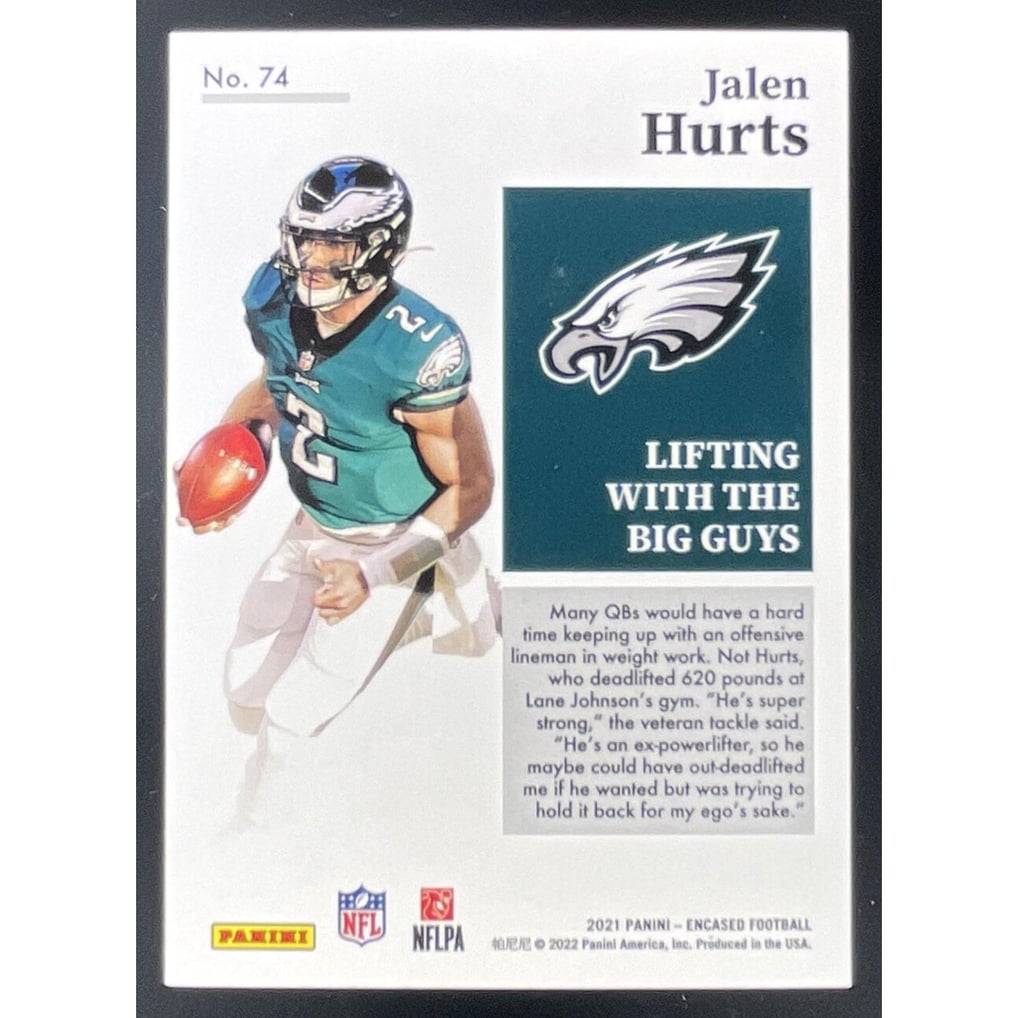 2021 Panini Encased Ruby #74 Jalen Hurts /15