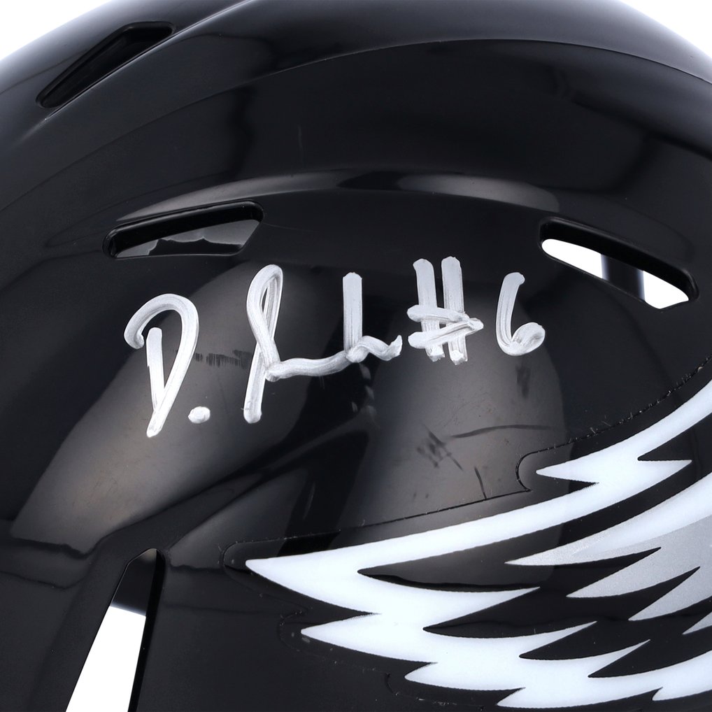 DeVonta Smith Philadelphia Eagles Autographed Fanatics Authentic Riddell 2022 Alternate Speed Mini Helmet