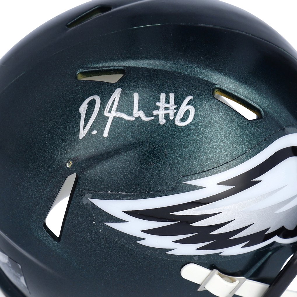 DeVonta Smith Philadelphia Eagles Fanatics Authentic Autographed Riddell Speed Mini Helmet